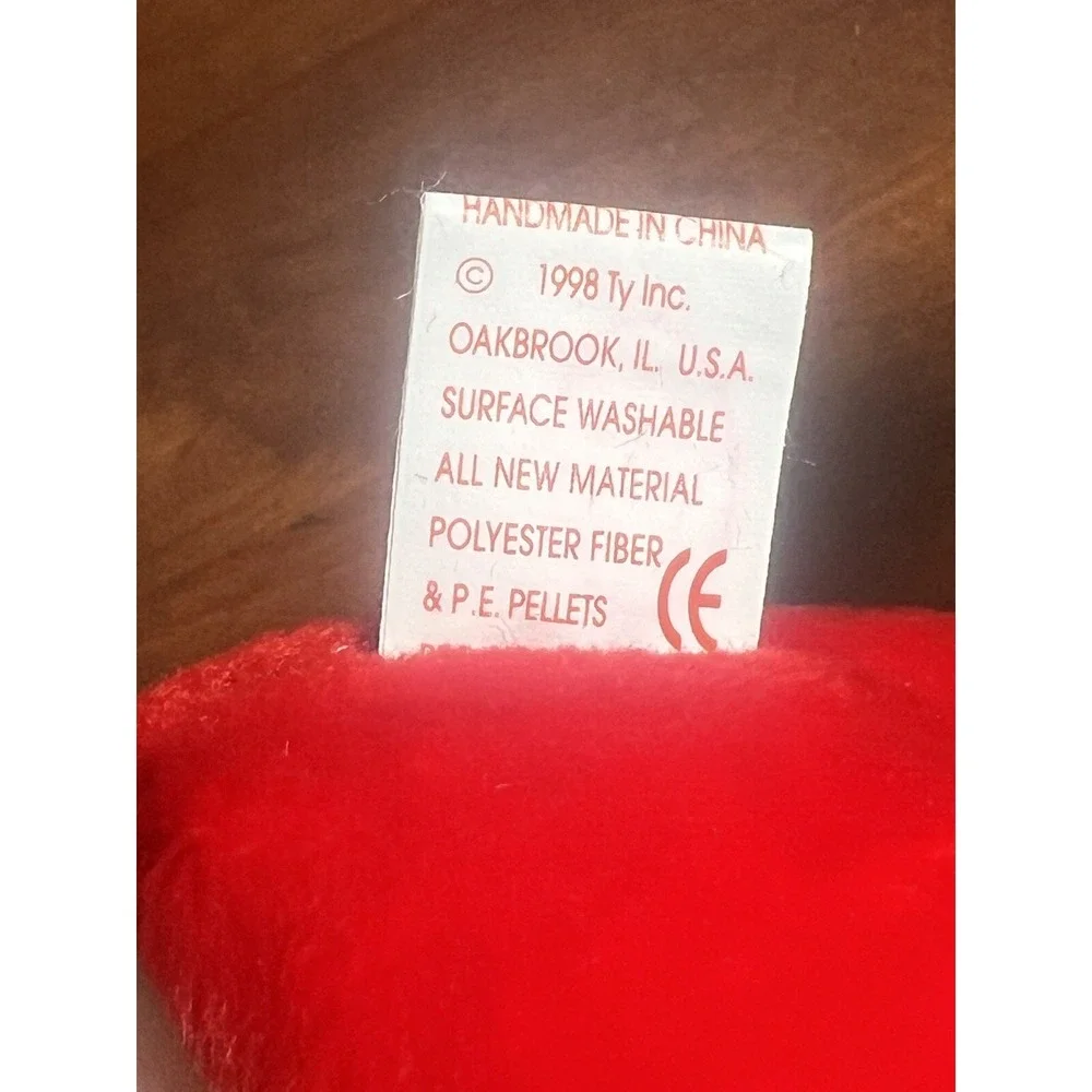 Vintage Mint Condition TY Beanie Baby - Santa 1998 Christmas Soft Plush With Tag